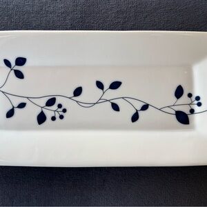 Crate&Barrel White and Blue Serveware Dish